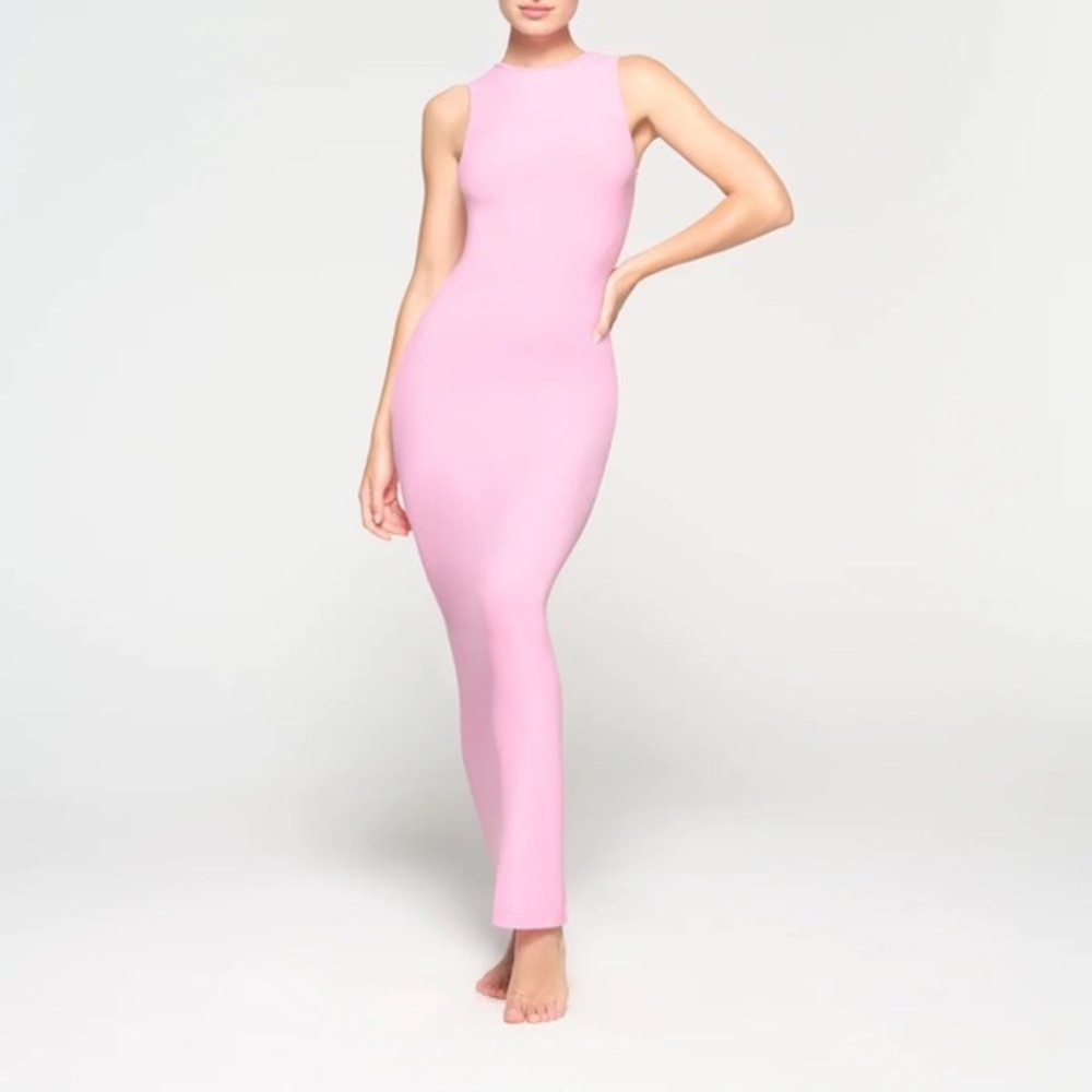 Cotton Candy SKIMS Soft Lounge Long Slip Dress Size S NWT